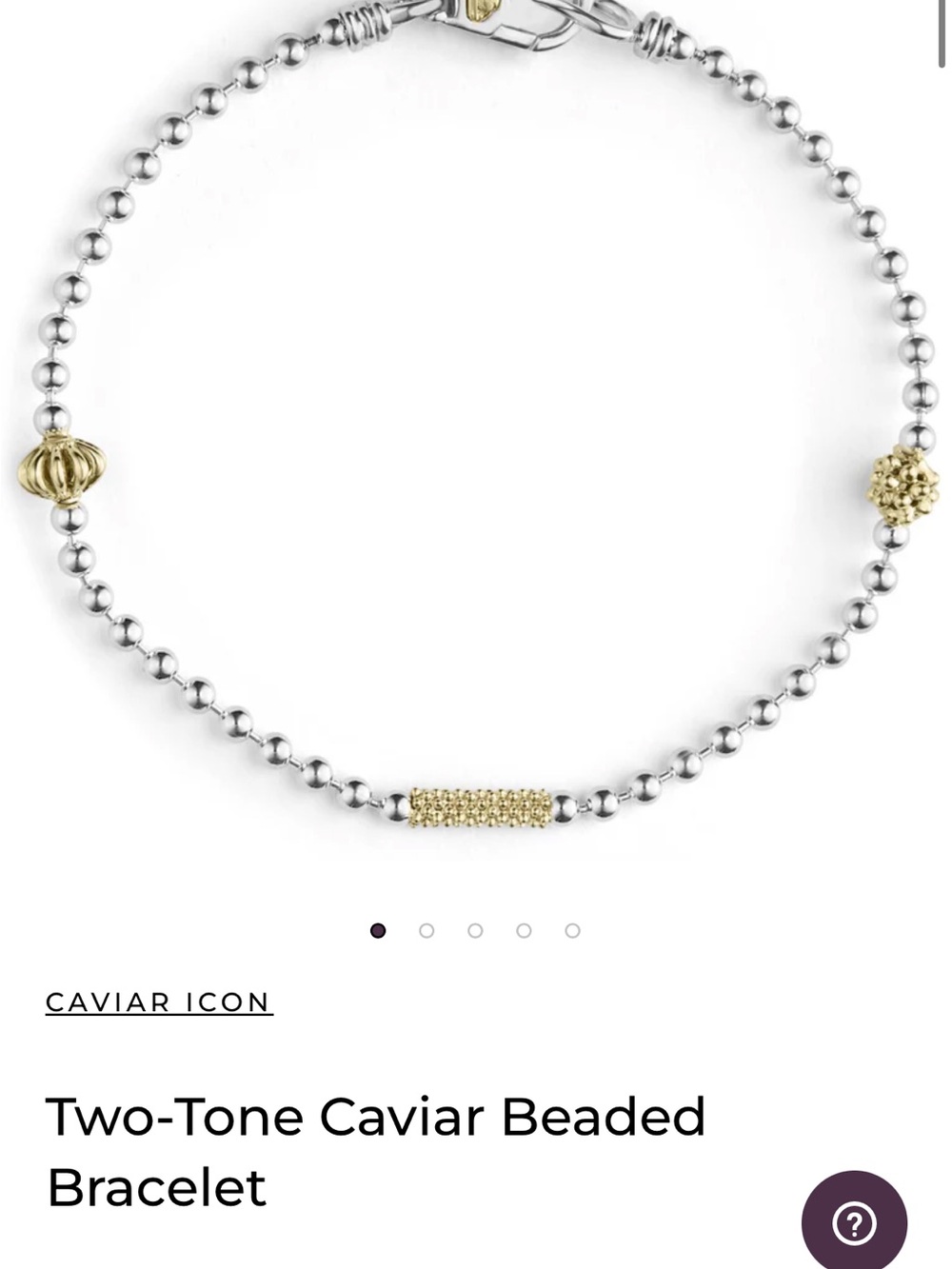 LAGOS Two-Tone Beaded Bracelet - Silver & Gold